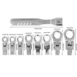 8in1 Ratchet Wrench, Steel Various Sizes Wide Application Drive Wrench 180° Head