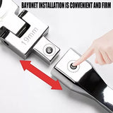 8in1 Ratchet Wrench, Steel Various Sizes Wide Application Drive Wrench 180° Head