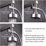 T-Valve 3 Way Toilet Diverter Valve Brass Bidet T Adapter