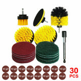 30PC Drill Brush Tub Clean Electric Grout Power Scrubber Cleaning Combo Tool Set