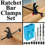 15° Pocket Hole Screw Jig Dowel Drill Set Wood Tool kit Angle Hole Locator