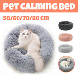 Dog Cat Pet Calming Bed Warm Soft Plush Nest Comfy Sleeping Kennel Cave Mat Pad