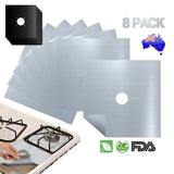 4pcs/8pcs Kitchen Gas Stove Top Burner Reusable Protector Liner Cleaning Pad Cover