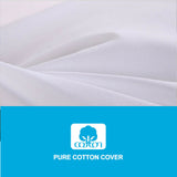 1 Pair Hotel Grade Pillow Cotton Cover Microfibre Filling Anti-bacterial 48x73cm
