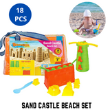 18pcs Childrens Beach Sandpit Toy Set Bucket Sand Scoop Shape Molds Dig Play set