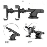 Universal Gravity Car Cradle Air Vent Phone Mount Holder Windshield Dash Stand