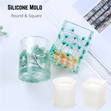 2PCS Silicone Mold Resin Craft Round & Square