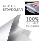 4pcs/8pcs Kitchen Gas Stove Top Burner Reusable Protector Liner Cleaning Pad Cover
