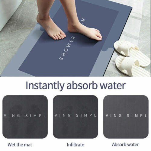 Super Absorbent Floor Mat Soft Quick-Drying Non-Slip Diatom Mud Bath F ...