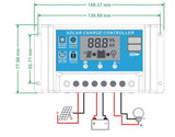 USB 20A 12V-24V Solar Panel Regulator Charge Controller