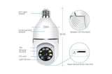 Panoramic 360° Wifi Camera Light E27 Bulb 1080P Security IP Camera Night Vision
