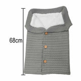 Newborn Baby Winter Wrap Blanket Knit Warm Sleep Bag Stroller Sleeping Sack