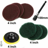 30PC Drill Brush Tub Clean Electric Grout Power Scrubber Cleaning Combo Tool Set