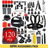 120pcs Accessories Pack Case Chest Head Floating Monopod GoPro Hero 7 6 5 4 3+ 2
