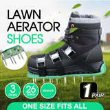 Garden Lawn Aerator Spike Spiked 1 Pair Shoes Triple Bulk Stramps Seeding Farm