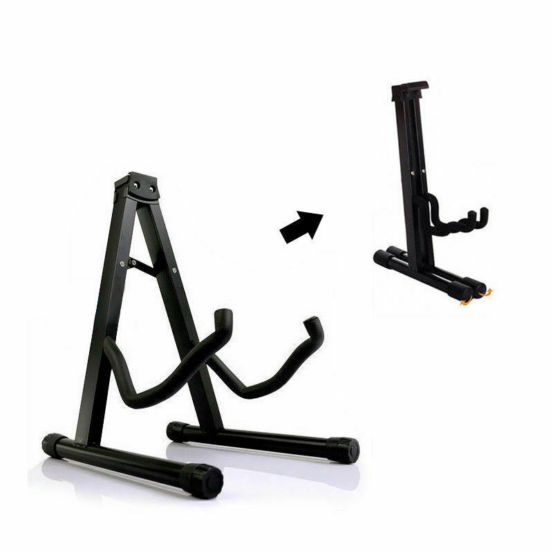 Folding Guitar Stand Non slip Rack Electric Acoustic Bass Gig