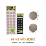 24pce x Felt Adhesive Skid Protectors -ROUND