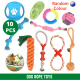 10 PCS Durable Cotton Rope Pet Dog Toys Puppy Chew Bite Pull Teeth Toy Gift
