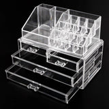 4-Drawer Clear Acrylic Box Organizer Storage Jewellery Makeup Cosmetic Holder