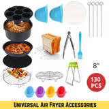 8 inch Air Fryer Frying Cage Dish Baking Pan Rack Pizza Tray Pot Accessories