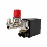 90-120PSI Air Compressor Pressure Switch Control Valve Manifold Regulator Gauges