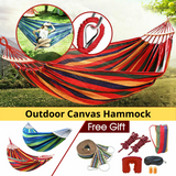 Double Hanging Hammock Outdoor Garden Travel Beach Swinging Bed Camping