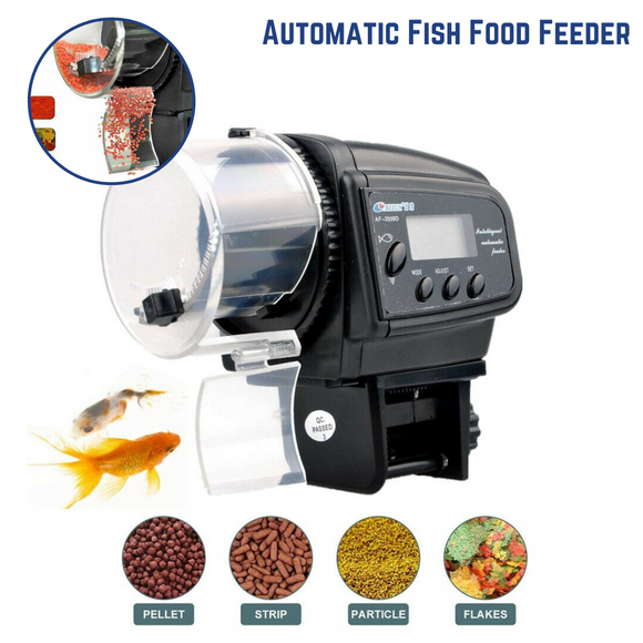 Automatic Fish Food Feeder Digital LCD Timer Aquarium Tank Pond Auto Feeder