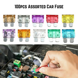 100x Standard Auto Film Fuse Box Cover Car Insurance Chip Insert 2-35A w/ Box