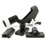 Fishing Rod Holders Boat Mount Rack Kayak Adjustable Side Tackle Black Marine