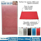 Wedding Party Tablecover Table Cover Cloth Plastic Tablecloth Birthday 6 Colours