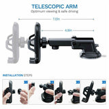 Universal 360° Windshield Mount Car Holder Cradle Long Neck For Samsung