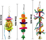 10PCS Parrot Hanging Swing Bird Toy Harness Cage Ladder Parakeet Cockatiel Budgie