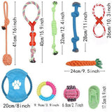 10 PCS Durable Cotton Rope Pet Dog Toys Puppy Chew Bite Pull Teeth Toy Gift