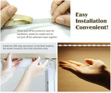 LED PIR Motion Sensor Activated Light Strip Wardrobe Cabinet Closet Lamp Battery