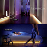 LED PIR Motion Sensor Activated Light Strip Wardrobe Cabinet Closet Lamp Battery