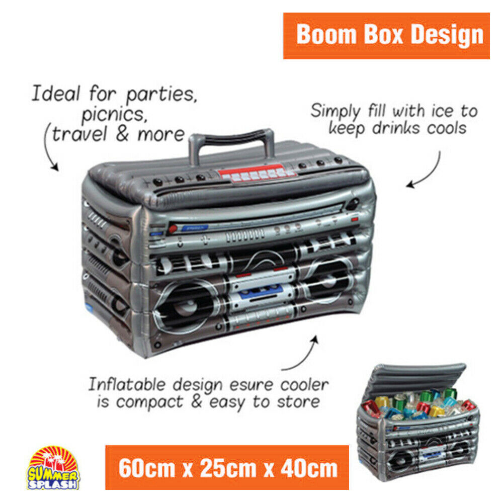 Inflatable boom box store cooler