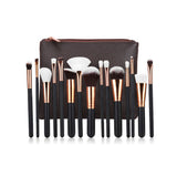 Soft 15Pcs Pro Face Powder Makeup Brushes Set Eyeshader Blending Highlight Tools