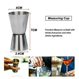 5PCS Cocktail Shaker Set Kit Stainless Steel 750ml