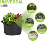 5x Fabric Plant Pots Grow Bags with Handles 10 Gallon