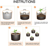 5x Fabric Plant Pots Grow Bags with Handles 10 Gallon