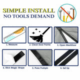 Magnetic Door Mesh Fly Screen Magic Magna Mosquito Bug Curtain