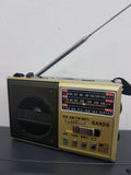 AM/FM/SW 3Band World Radio SD/USB MP3 Player Led Torch Rechargeable