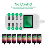 8 Port LCD Smart USB Fast Wall Charger iOS Android Tablet Adpater 5V/8A AU Plug
