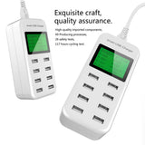 8 Port LCD Smart USB Fast Wall Charger iOS Android Tablet Adpater 5V/8A AU Plug