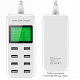 8 Port LCD Smart USB Fast Wall Charger iOS Android Tablet Adpater 5V/8A AU Plug