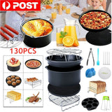 8 inch Air Fryer Frying Cage Dish Baking Pan Rack Pizza Tray Pot Accessories