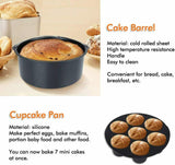 8 inch Air Fryer Frying Cage Dish Baking Pan Rack Pizza Tray Pot Accessories