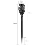 4X LED Solar Flickering Torch Path Light Dancing Flame Garden Landscape Lamp