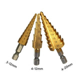 3pcs HSS Step Cone Drill Bit Set 3-20mm + Pouch