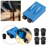 18PCS 15° Pocket Hole Screw Jig Dowel Drill Set
